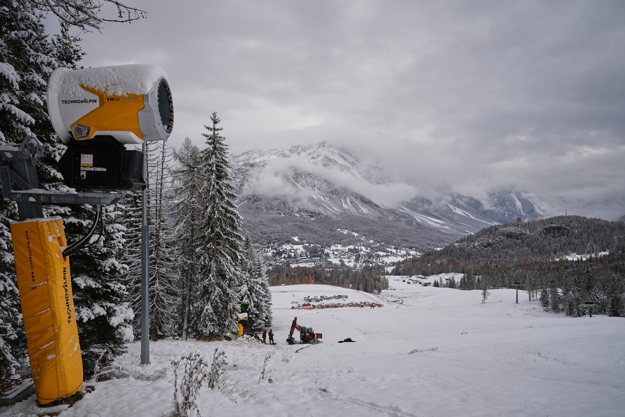 Trať Olympia delle Tofane v Cortine D'Ampezzo